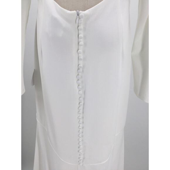 LULU'S XL Eloquent Endearment White Long Sleeve Backless Wedding Maxi Dress 0B18 - Picture 8 of 13